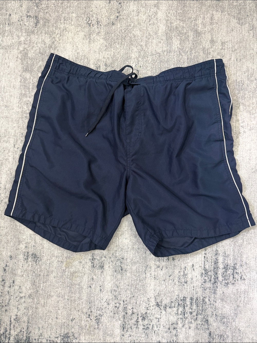 Joe Fresh Navy Swim Trunks with White Side Piping